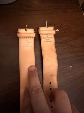 Louis Vuitton Vachetta Leather Strap Pair - Light Tan with Gold Hardware